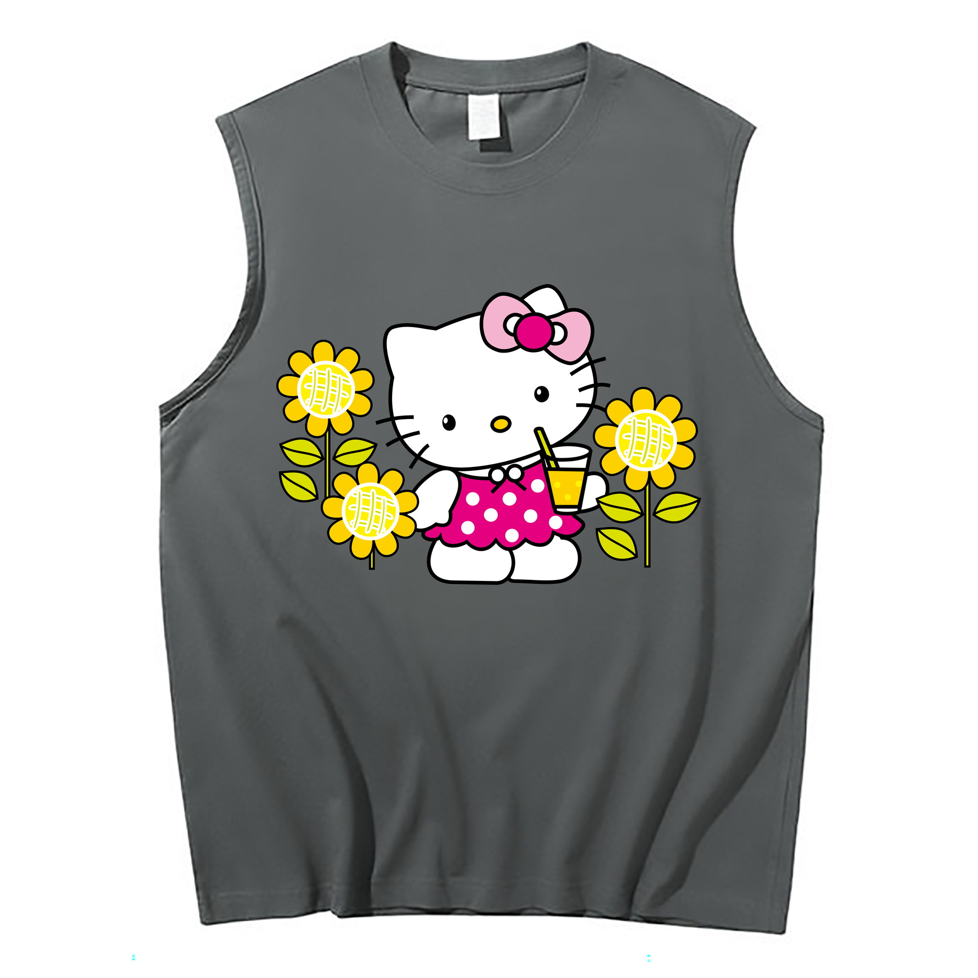 （画像用） Hello Kitty ハローキティ コットン100％タンクトップ（フロントプリント）